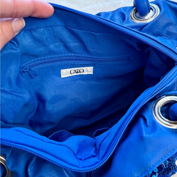 Cato Vintage Sequin Flower Hobo Shoulder Bag - Picture 5 of 6